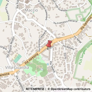 Mappa Via Tevere, 4, 22079 Villa Guardia, Como (Lombardia)