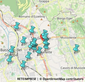 Mappa Via V. Gioberti, 36060 Romano D'ezzelino VI, Italia (1.75294)