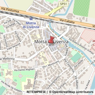 Mappa Via Argine A Destra, 6, 31045 Motta di Livenza, Treviso (Veneto)
