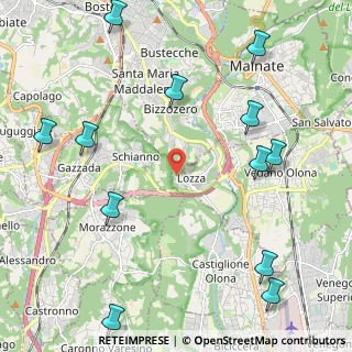 Mappa Via Giuseppe Verdi, 21040 Lozza VA, Italia (2.8525)