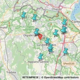 Mappa Via XXV Aprile, 22077 Olgiate Comasco CO, Italia (3.86462)
