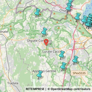 Mappa Via XXV Aprile, 22077 Olgiate Comasco CO, Italia (7.2775)