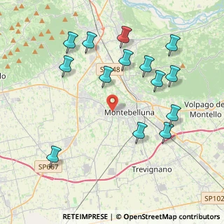 Mappa Via Monte Caina, 31044 Montebelluna TV, Italia (4.37786)