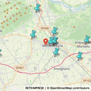 Mappa Via Monte Caina, 31044 Montebelluna TV, Italia (4.54455)