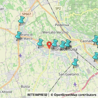 Mappa Via Monte Caina, 31044 Montebelluna TV, Italia (2.38818)