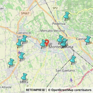 Mappa Via Monte Caina, 31044 Montebelluna TV, Italia (2.44917)