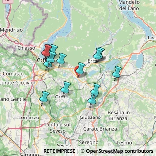 Mappa Via E. Fermi, 22030 Orsenigo CO, Italia (6.63842)