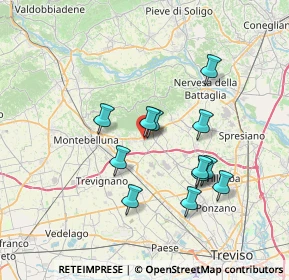 Mappa Via S. Pio X, 31040 Volpago del Montello TV, Italia (6.3175)