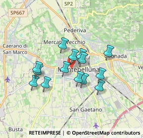 Mappa Via Colbe, 31044 Montebelluna TV, Italia (1.35857)
