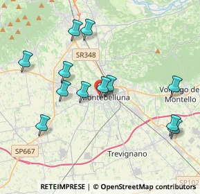 Mappa Via Colbe, 31044 Montebelluna TV, Italia (3.9675)