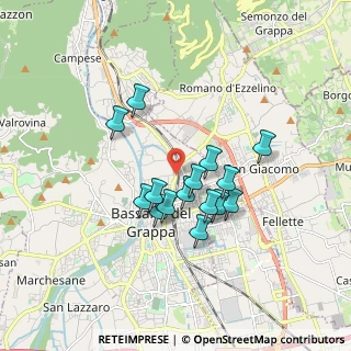 Mappa Via San Vito, 36061 Bassano del Grappa VI, Italia (1.37133)