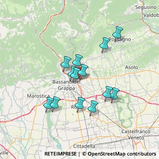 Mappa San Giacomo-Fellette, 36060 Romano D'ezzelino VI, Italia (6.08077)