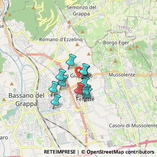 Mappa Via Silvio Pellico, 36060 Romano D'ezzelino VI, Italia (1.06636)