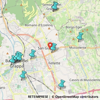 Mappa Via Silvio Pellico, 36060 Romano D'ezzelino VI, Italia (2.845)