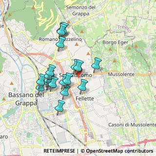 Mappa Via Silvio Pellico, 36060 Romano D'ezzelino VI, Italia (1.608)