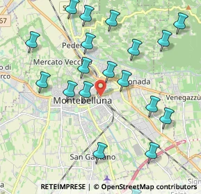 Mappa Via Montello, 31044 Montebelluna TV, Italia (2.415)