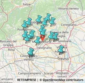 Mappa Via Montello, 31044 Montebelluna TV, Italia (11.0065)