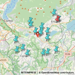 Mappa Via dei Platani, 22040 Alzate Brianza CO, Italia (3.75167)
