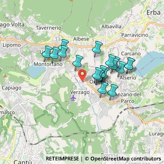Mappa Via dei Platani, 22040 Alzate Brianza CO, Italia (1.45842)