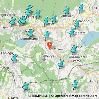 Mappa Via dei Platani, 22040 Alzate Brianza CO, Italia (2.8965)