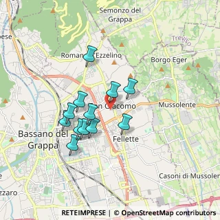 Mappa , 36060 Romano D'ezzelino VI, Italia (1.44667)