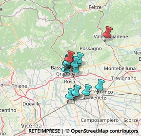 Mappa , 36060 Romano D'ezzelino VI, Italia (8.43357)