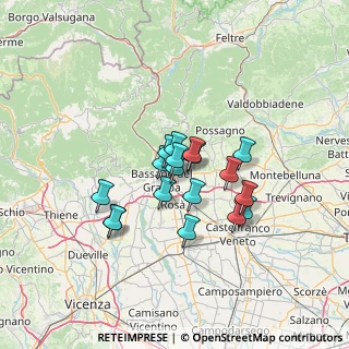 Mappa , 36060 Romano D'ezzelino VI, Italia (9.53222)