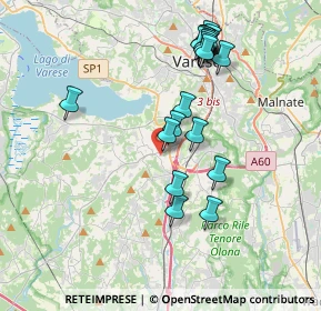 Mappa Via Cadore, 21022 Azzate VA, Italia (3.745)