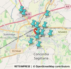 Mappa Via Garibaldi, 30026 Portogruaro VE, Italia (1.2925)
