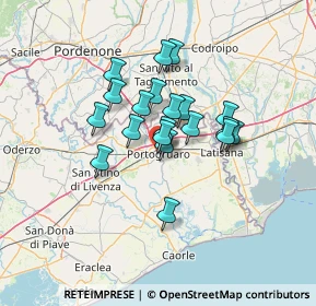 Mappa Via Garibaldi, 30026 Portogruaro VE, Italia (9.57)