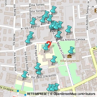 Mappa Via Papa Giovanni XXIII, 31044 Montebelluna TV, Italia (0.125)
