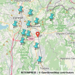 Mappa Via Camillo Benso Conte di Cavour, 21040 Vedano Olona VA, Italia (4.30364)