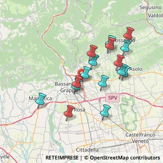 Mappa Via Francesco Baracca, 36060 Romano D'ezzelino VI, Italia (6.87375)