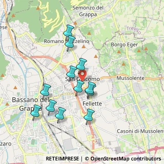 Mappa Via Francesco Baracca, 36060 Romano D'ezzelino VI, Italia (1.71167)