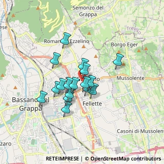 Mappa Via Francesco Baracca, 36060 Romano D'ezzelino VI, Italia (1.25059)
