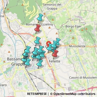 Mappa Via Francesco Baracca, 36060 Romano D'ezzelino VI, Italia (1.5515)