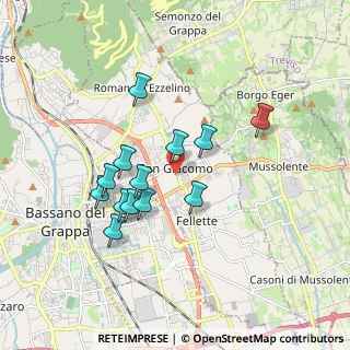 Mappa Via Francesco Baracca, 36060 Romano D'ezzelino VI, Italia (1.53846)