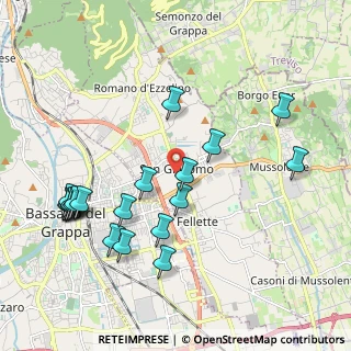Mappa Via Francesco Baracca, 36060 Romano D'ezzelino VI, Italia (2.227)
