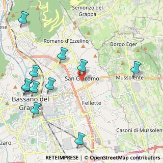 Mappa Via Francesco Baracca, 36060 Romano D'ezzelino VI, Italia (2.62455)