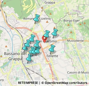Mappa San Giacomo, 36060 Romano D'ezzelino VI, Italia (1.41167)