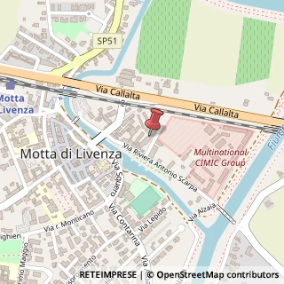 Mappa Via Riviera Antonio Scarpa, 51, 31045 Motta di Livenza, Treviso (Veneto)