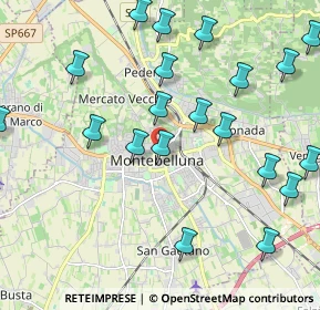 Mappa Via Tripoli, 31044 Montebelluna TV, Italia (2.404)