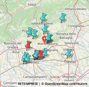 Mappa Via Pastore Giulio, 31044 Montebelluna TV, Italia (12.2255)