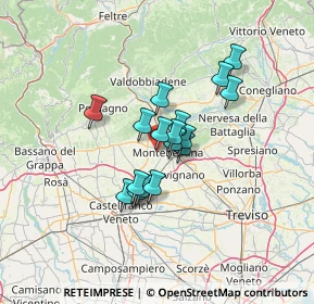 Mappa Via Pastore Giulio, 31044 Montebelluna TV, Italia (9.06529)