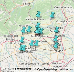 Mappa Via Pastore Giulio, 31044 Montebelluna TV, Italia (10.94353)