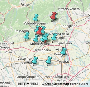 Mappa Via Jacopo Sansovino, 31044 Montebelluna TV, Italia (10.33714)