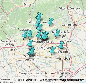 Mappa Via C. A. Liberali, 31044 Montebelluna TV, Italia (8.979)