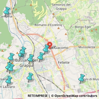 Mappa Via XXV Aprile, 36060 Romano D'ezzelino VI, Italia (3.18167)