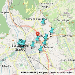 Mappa Via XXV Aprile, 36060 Romano D'ezzelino VI, Italia (1.85941)