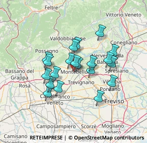 Mappa Via M. Mazzocato, 31044 Montebelluna TV, Italia (10.924)